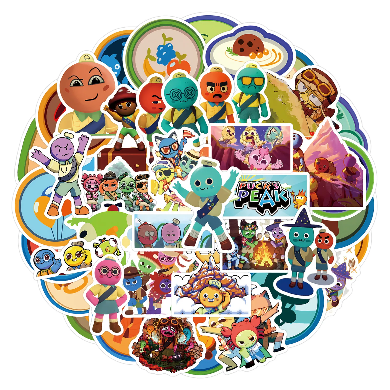 50 Uds PEAK pegatinas de juego divertidas calcomanías de PVC de dibujos animados decoración DIY monopatín impermeable equipaje teléfono nevera regalos