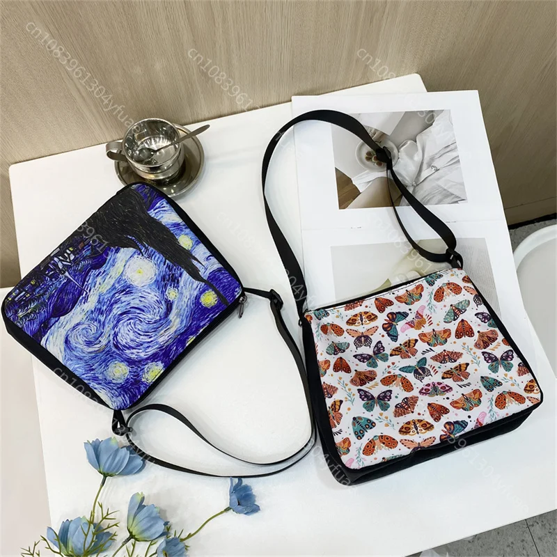 Oil Painting Tears / Kiss By Gustav Klimt Shoulder Bag Women Fashion Handbag Ladise Canvas Crossbody Bag