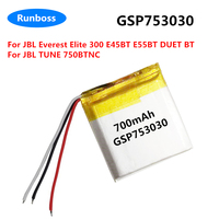 New 700mAh GSP753030 Battery For JBL Everest Elite 300 E45BT E55BT DUET BT TUNE 750BTNC Wireless Headset Headphone AKKU