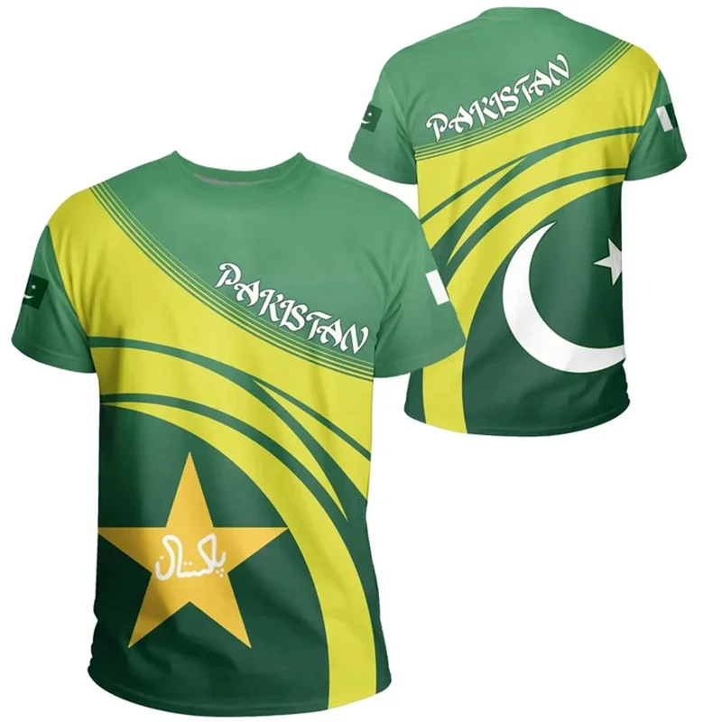 Pakistan Flag Map 3D Printed T Shirt Islamic RepublicOf Pakistan Coat Of Arms Graphic Tee Shirts Fashion Mens Clothing T-shirts‎