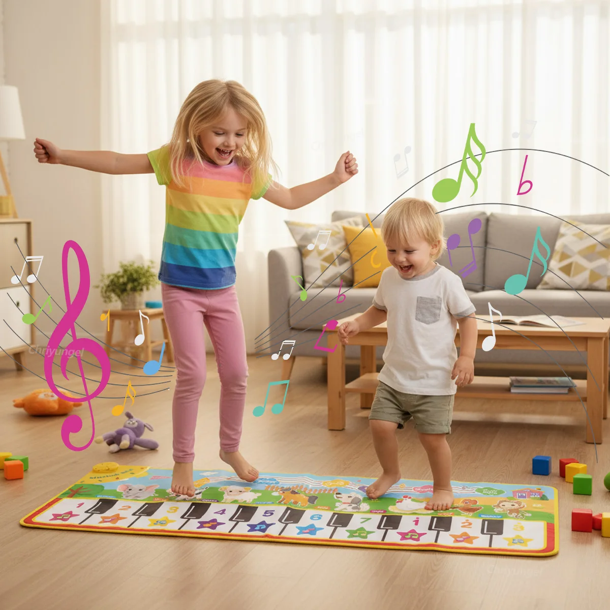 子供用ピアノマット フィットネス 音楽 ダンス カーペット 教育的発達音楽楽器おもちゃ 女の子 男の子 幼児へのギフト
