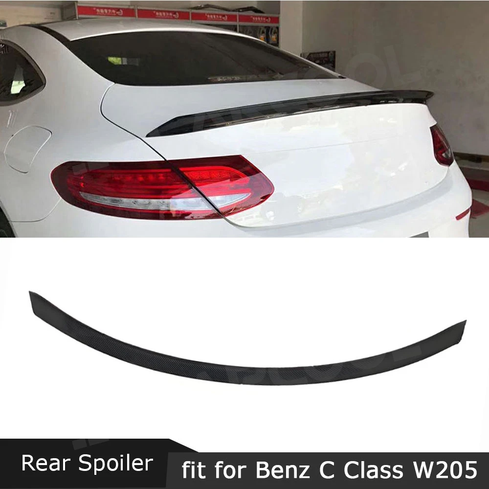 

JMCARCOOL Carbon Fiber Car Rear Trunk Lip Spoiler Wing For Mercedes Benz C Class C205 2 Door Coupe W205 4 Door sedan 2014-2022