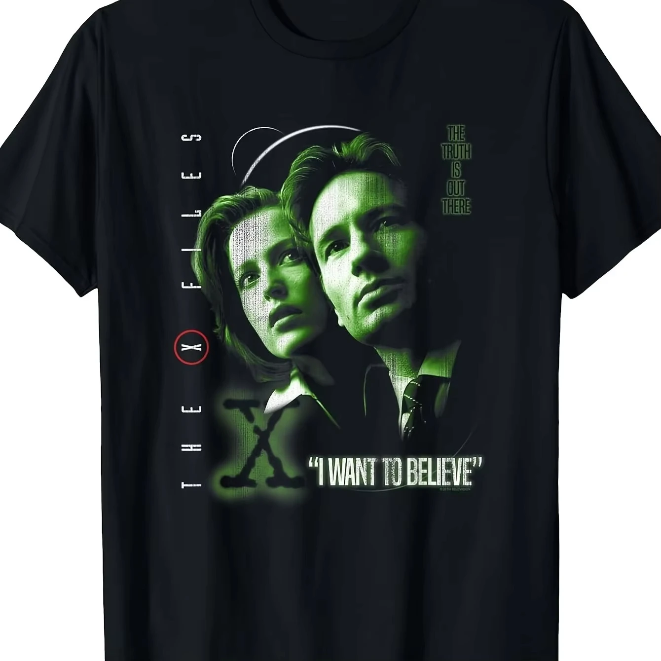 T-shirt décontracté unisexe en coton imprimé « I Want To Believe in The X-Files » pour l'été – Nouvelle collection streetwear