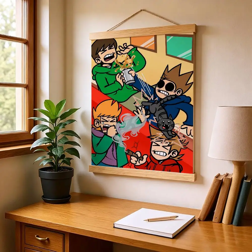 Funny E-Eddsworld  Poster HD Self Adhesive Waterproof Wall Art Ideal for Home Office Dorm Gift Customizable