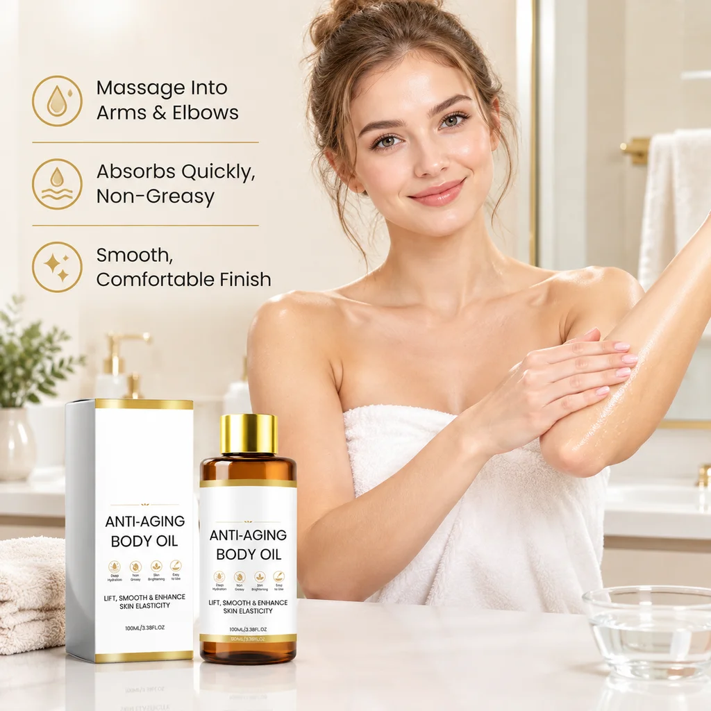 Anti Aging Body Nourishing Oil Body Skin Serum Moisturizing Smoothing Non Greasy For Dry Skin Post Shower Daily Full Body Care