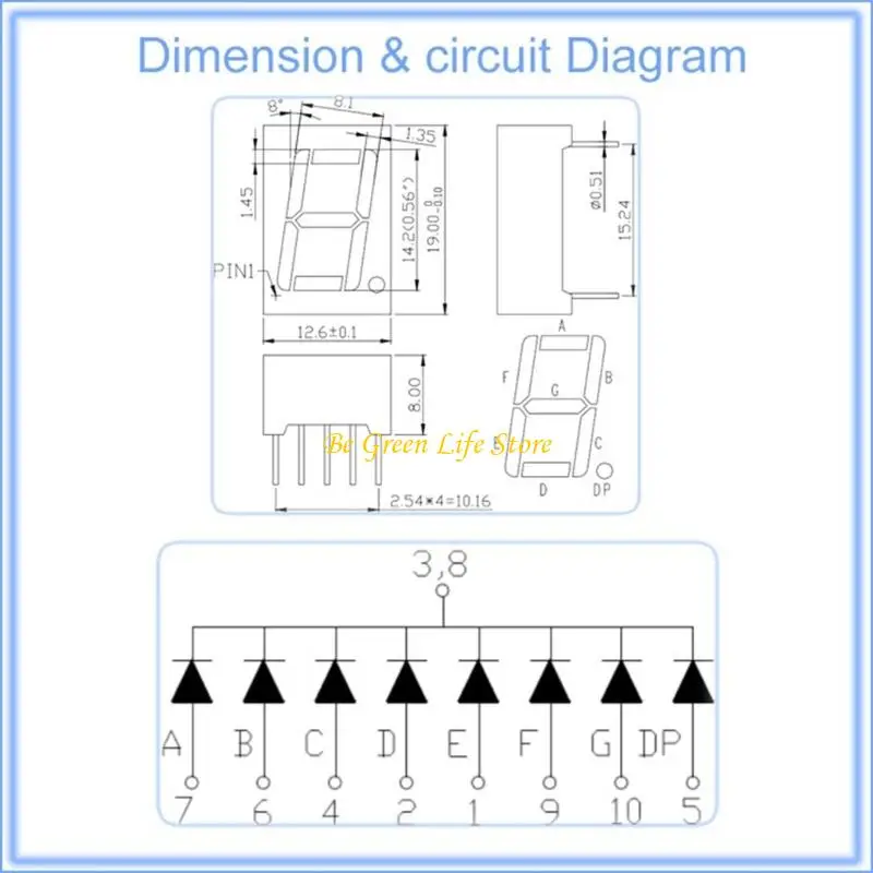 M7DF pequeno display LED tubo digital peça reposição para ferramenta beleza doméstica para aplicação