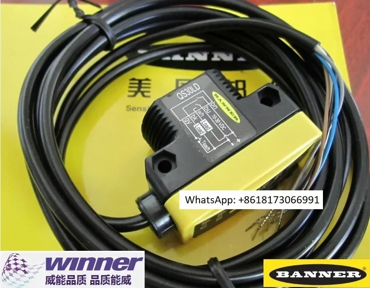 New genuine QS30LD laser sensor from BANNER, USA, long-distance color code sensor