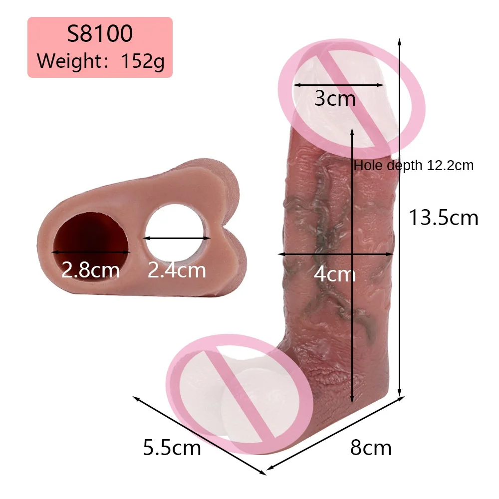 Pene de silicona para hombre, alargamiento de pene súper Artificial, juguete de asistencia para pareja adulta, hueco