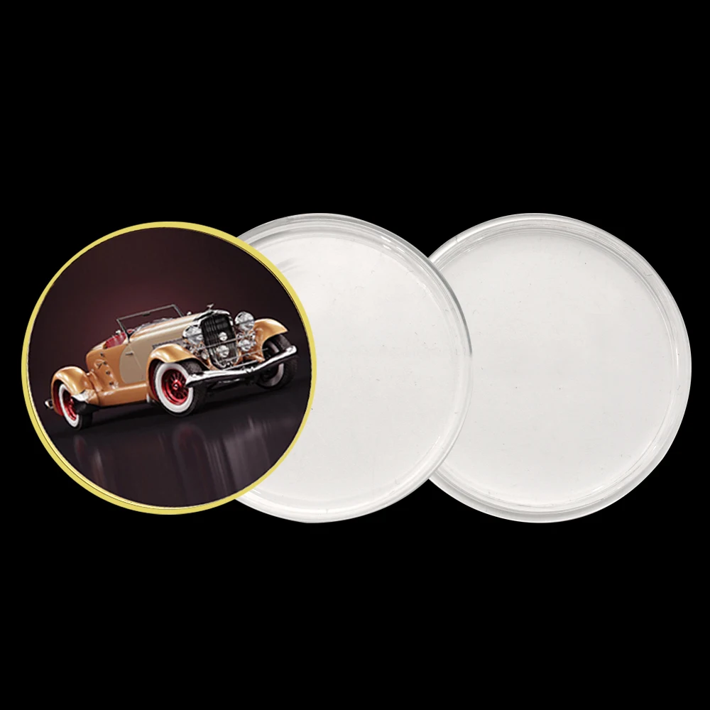 Classic Cars Gold/silver Challenge Coins Vintage Luxury Car Challenge Medals Rider\'s Best Collection Men\'s Holiday Gifts