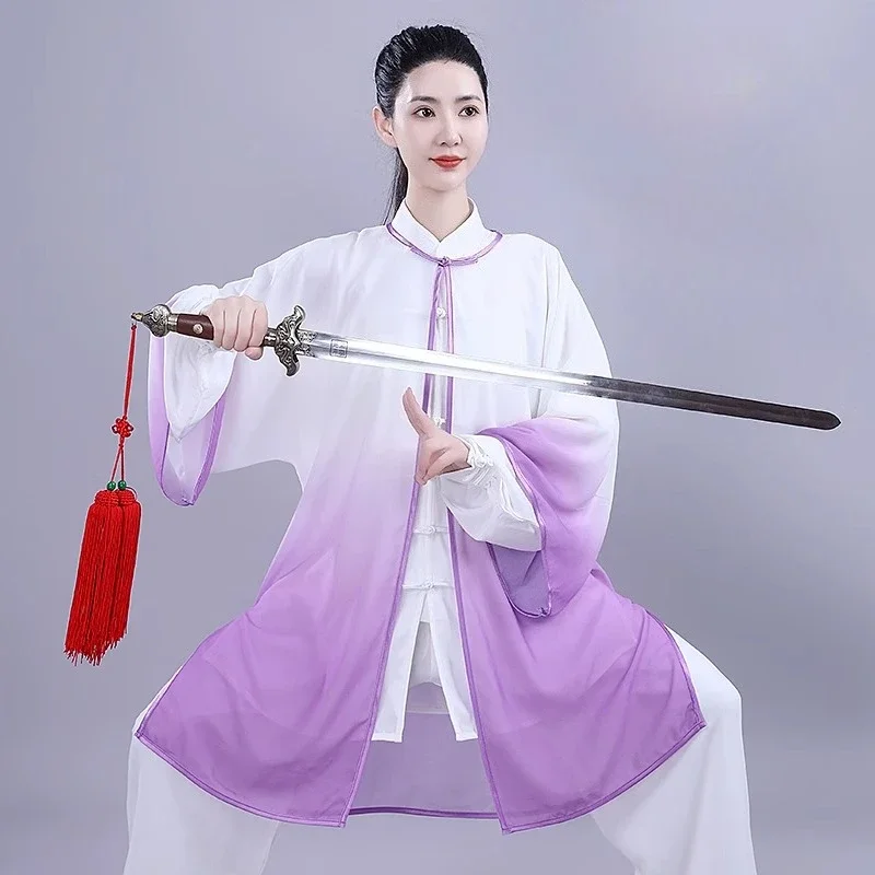 Neue Herren-Kung-Fu-Uniform im traditionellen chinesischen Stil, langärmelig, Wushu-Tai-Chi-Anzug, weiche, atmungsaktive Kampfsportbekleidung für das Training. – Detail 17