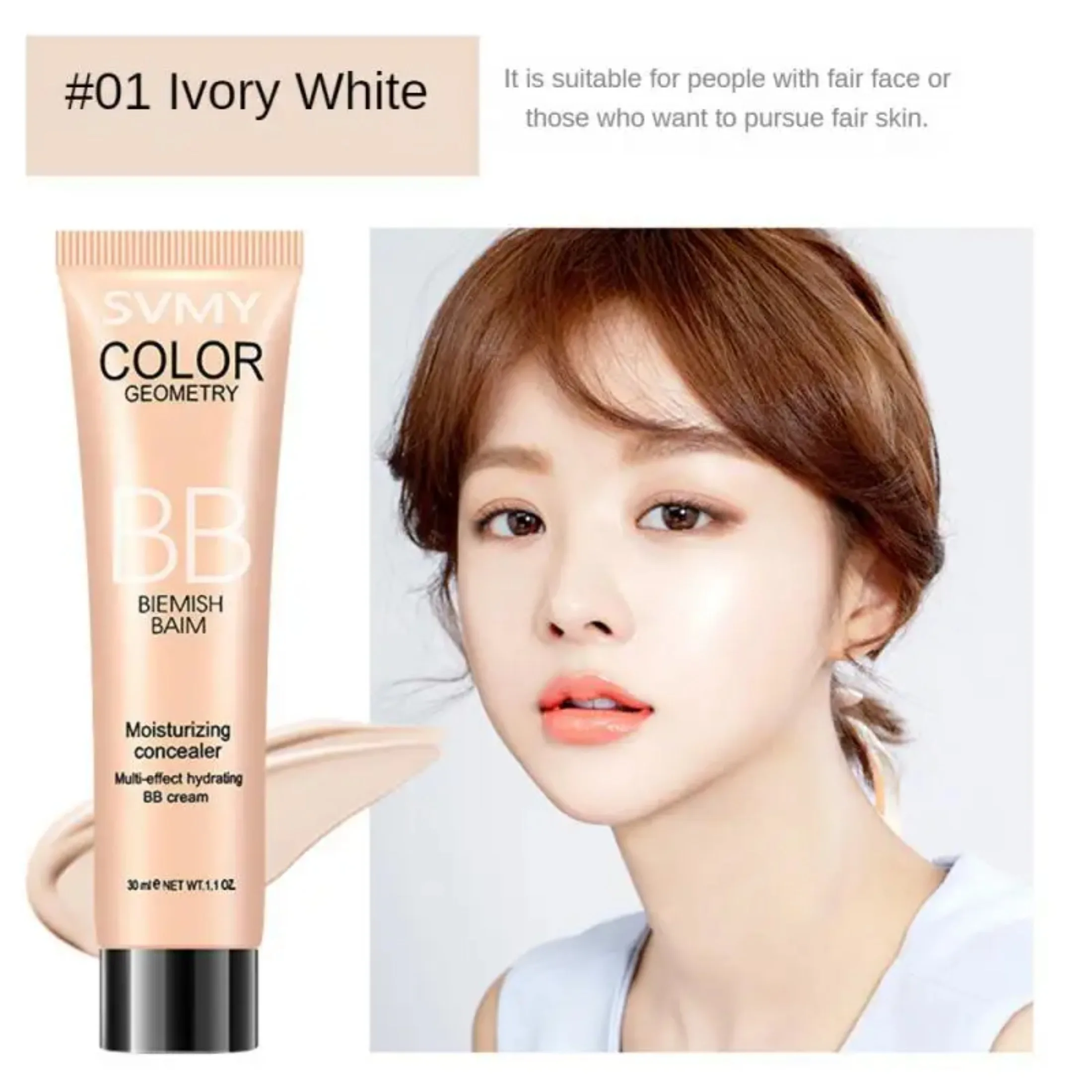 BB Cream Full Cover Face Base Liquid Foundation Makeup Waterproof Long Lasting Facial Concealer Whitening Cream Korean Make Up