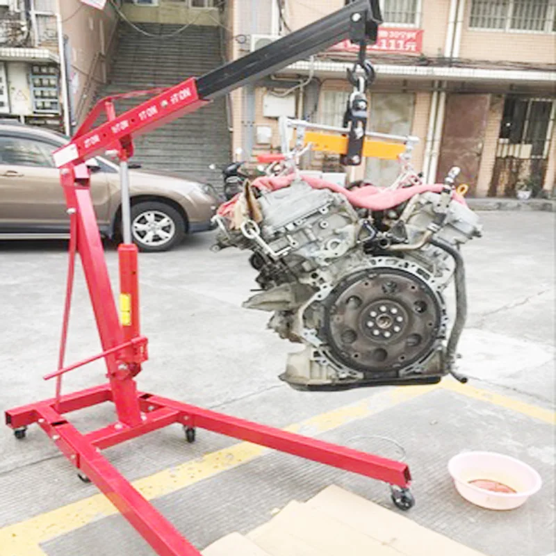 

2 Ton Hydraulic Folding Shop Crane For Car Body & Tire Repair Efficient Lifting Machine For Car Engine Shop
