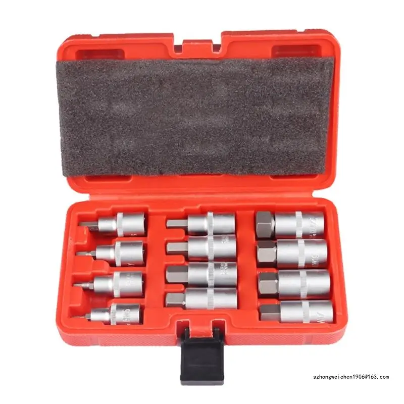 

28GF 12x Bit Socket Set Screwdriver Bit Allen Key Socket Set Converters