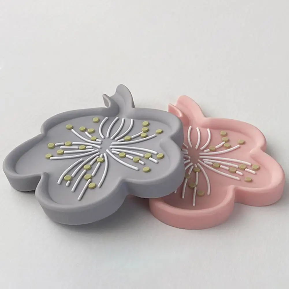 Soap Tray for Showers Draining Soap Dish Flower-shaped Non-slip Soap Dish Extend Soap Life Easy Bathroom Kitchen Accessories