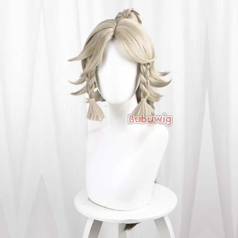 Bubuwig Synthetic Hair Kachina Natlan Cosplay Wigs Genshin Impact Kachina Natlan 70cm Gray Gradient Ponytail Wig Heat Resistant