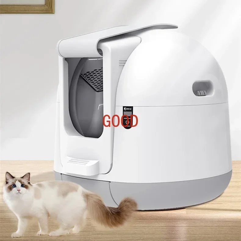 Wholesale White Touch Sensing Automatic Quick Cleaning Cat Litter Box