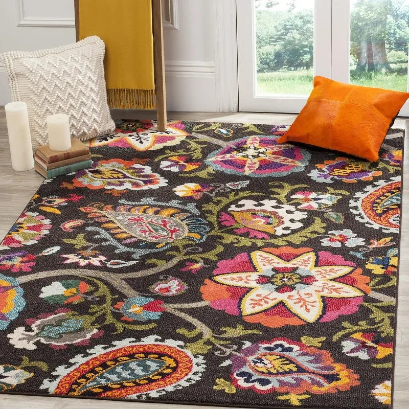 

Stylish Floral Pattern Decorative Living Room Carpet Large Area Bedroom Plush Mat Fashion Cloakroom Fluffy Rug Ковер Tapis 러그