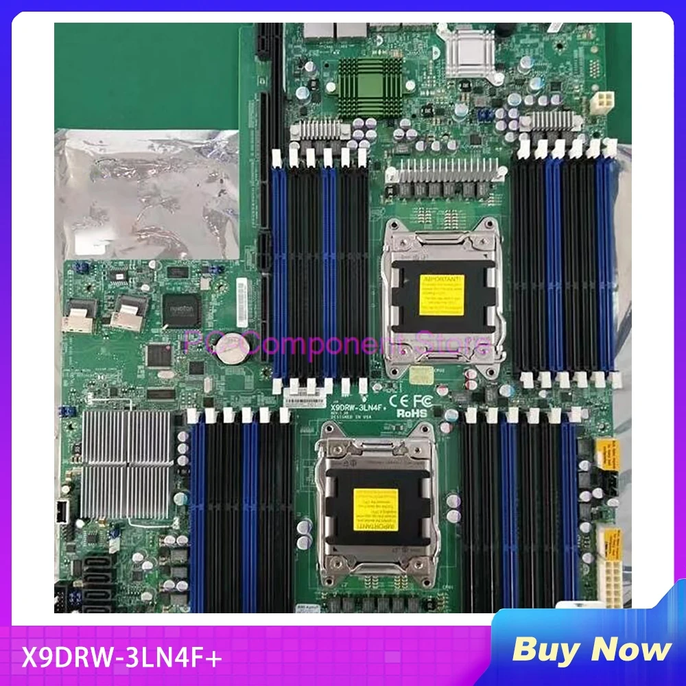 

X9DRW-3LN4F+ For Supermicro Server Motherboard Xeon E5-2600 V1/V2 Family 8x SAS Ports From C606 LGA2011 DDR3