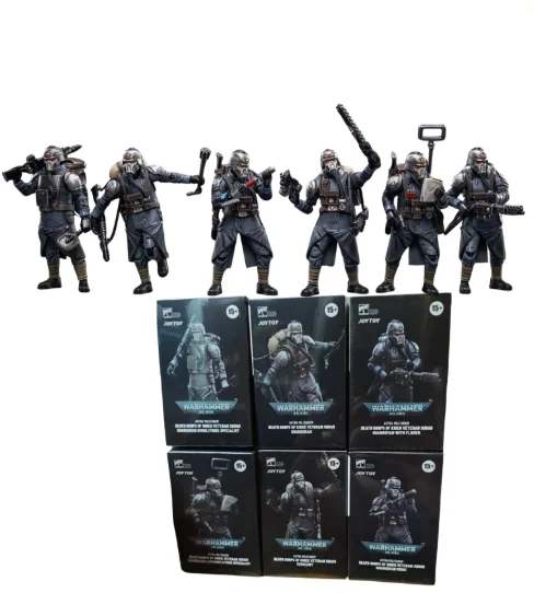 【Auf Lager】JOYTOY Warhammer 40K Astra Militarum Death Korps of Krieg Veteran Squad 1/18 Actionfiguren-Spielzeugkollektion