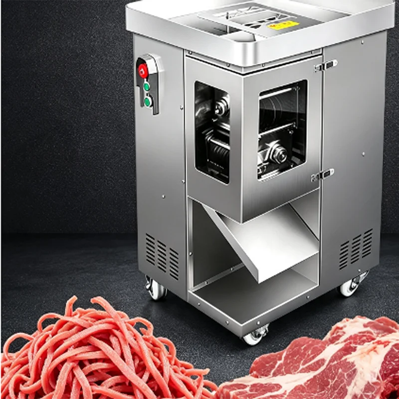 Stainless Steel Industrial Meat Shredder Machine Custom Blade Spec One Step Cutting Equipment