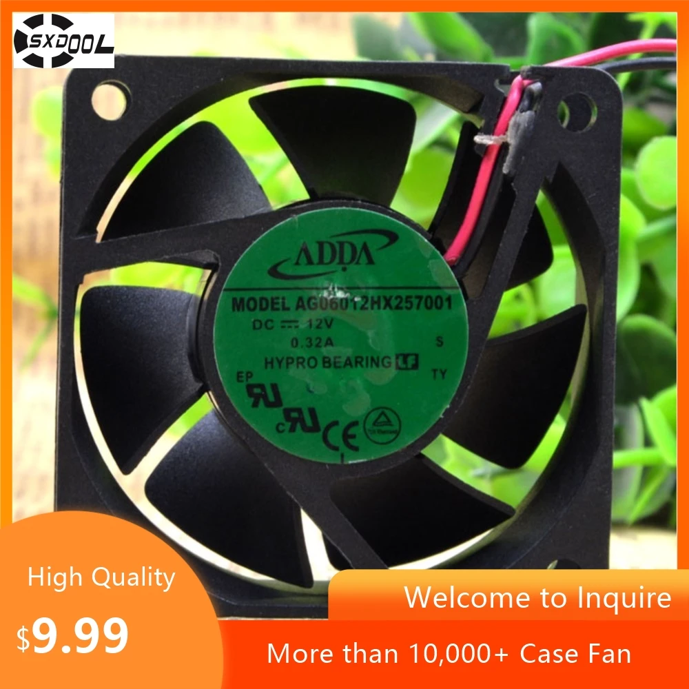 

60mm 60mm Fan For ADDA AG06012HX257001 6025 12V 0.32A High-Speed 6CM Chassis Cooling Fan, 34.67CFM, 6600RPM