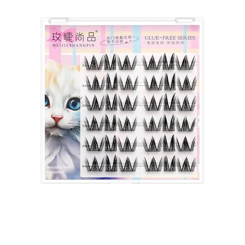 Natural Self Adhesive False Eyelashes Fluffy Soft Lash Cluster Manga Eye No Glue Eyelash Extension Eye Makeup