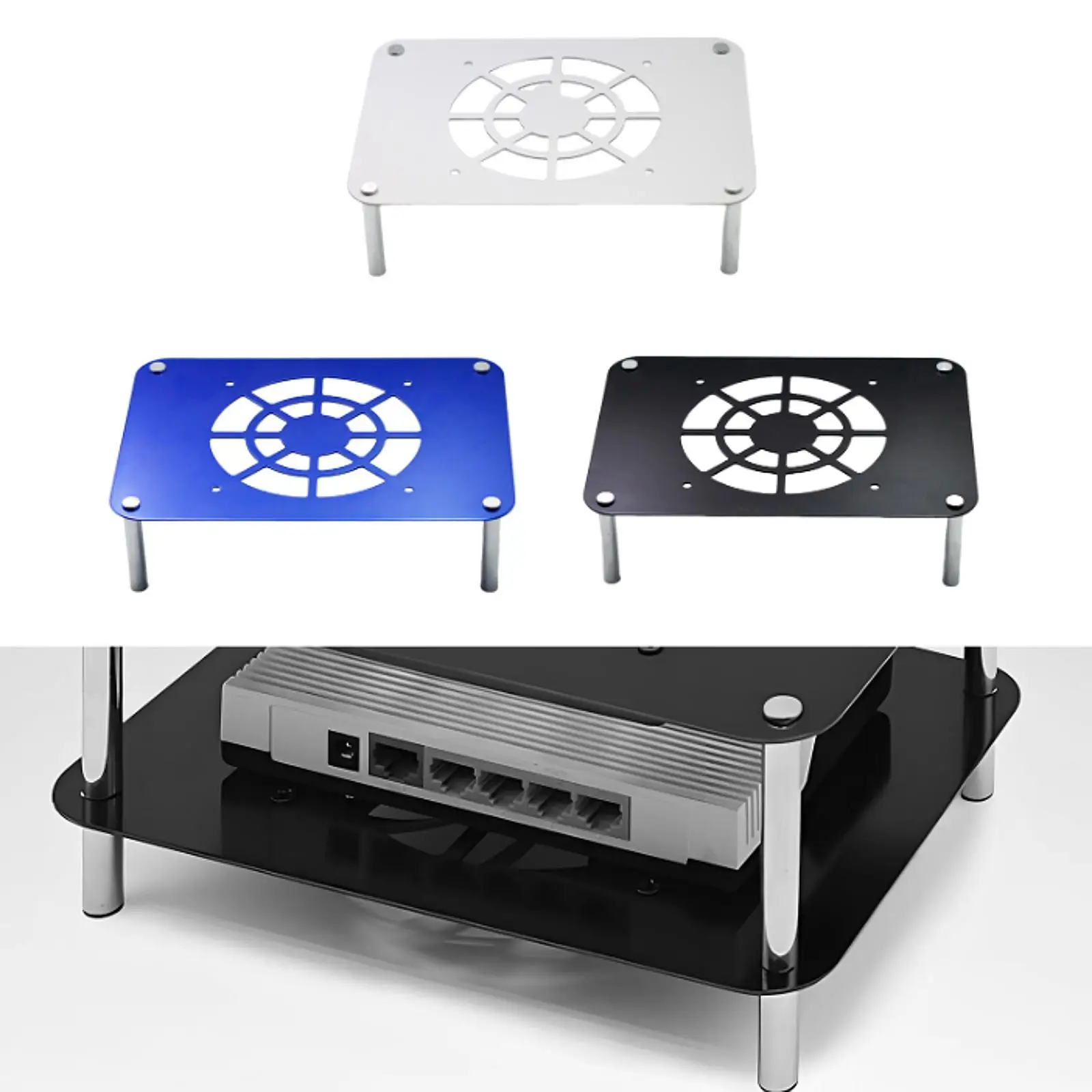 Routers Cooling Base Multipurpose Heat Dissipation Rack Set-top Box Bracket Routers Cooling Rack for Living Room Home Apartment
