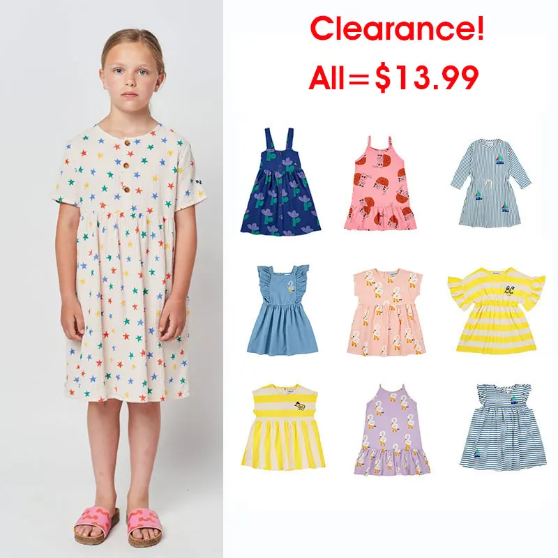 

Clearance On Sale 2023 BC SS Kids Child Girls Short Sleeve Stripe Dresses One-Pieces Princess Dress Children's Dress Clothings