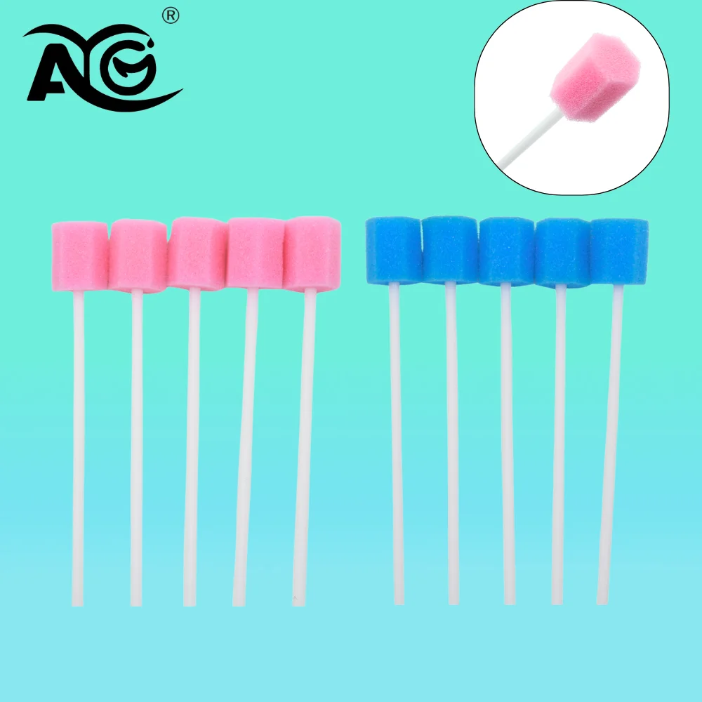 

AG 20Pcs/Pack Dental Disposable Oral Sponge Swab Tooth Cleaning Mouth Swabs With Stick Tooth Cleaning Sponge Stick Oral Care