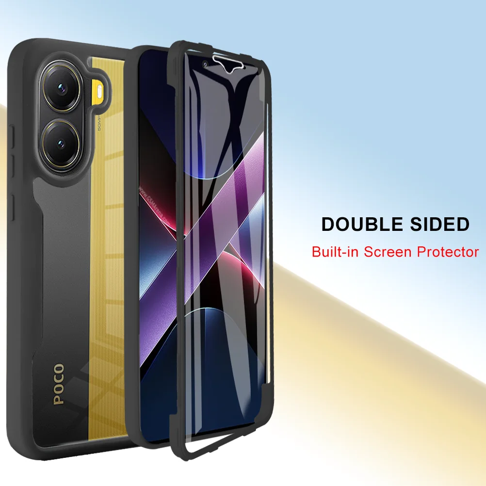 Full Body Protection Shockproof Case for Xiaomi Poco X7 Pro 5G Protective Cover Clear Fundas Coque Capa