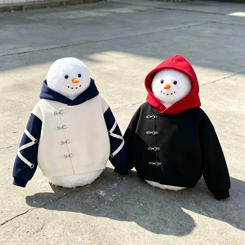 

Y2K Volt 99 Killua Hoodie Fashion blue and white contrasting metal button design streetwear men women high street square hoodie