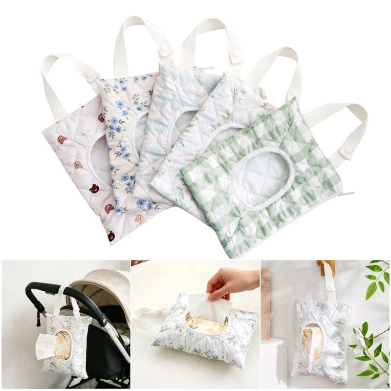 Baby Wet Wipe Dispenser Case for Parents, Quick Pull Carry Case with Loop for Walks and Family Travel Use A2UB