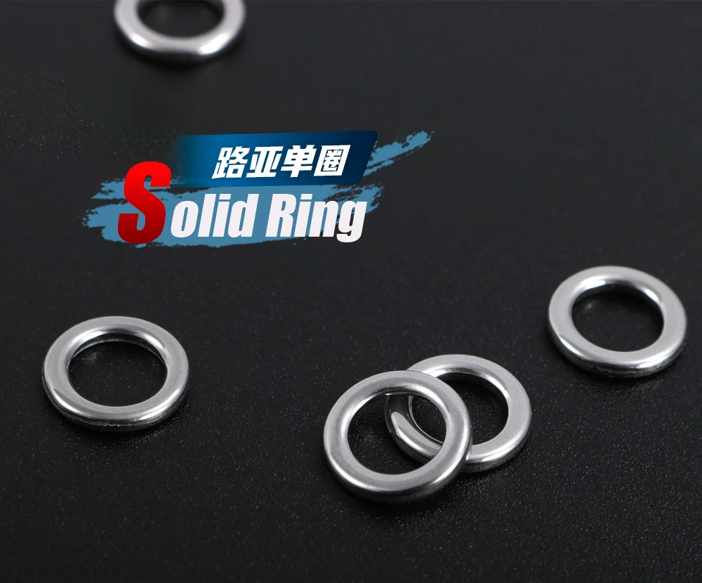 JIGGING PRO Angelring Solid Ring 1 # -7 # 10/15 Stück Angelköder-Verbinder aus Edelstahl, professionelles Angelzubehör – Detail 1