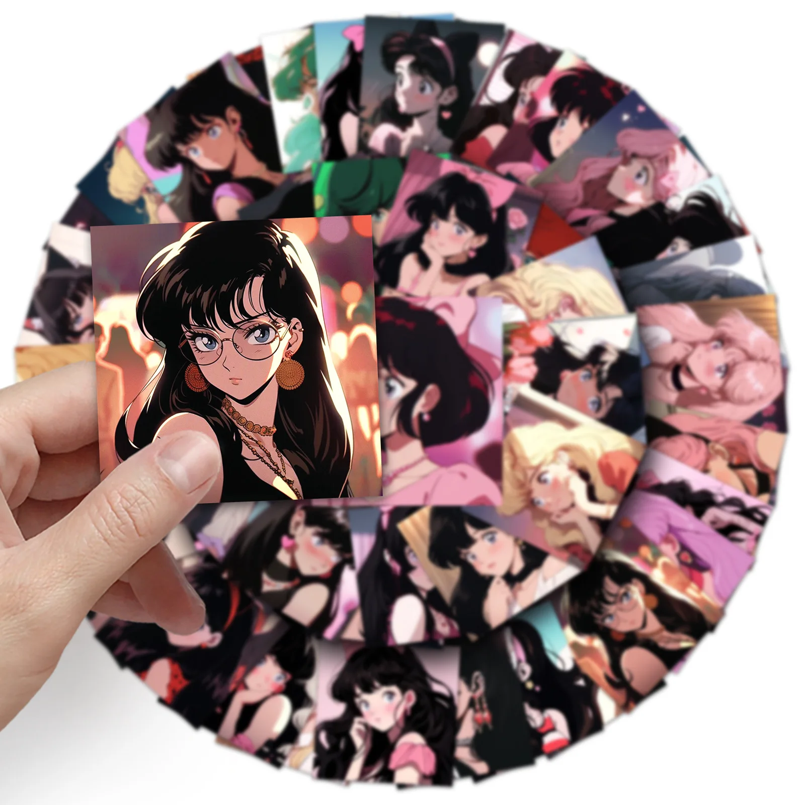 

10/50PCS Anime Girls' Avatar Sticker Cartoon Personalized Creative Decoration Refrigerator Scrapbook Notebook Decal Toy Gift
