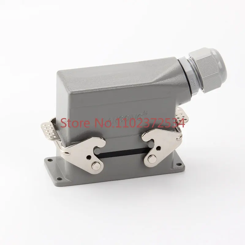 2PCS LANGQING 16-core heavy-duty connector HDC-HE-016-1 side-out double-button HDC-HE-016F/M