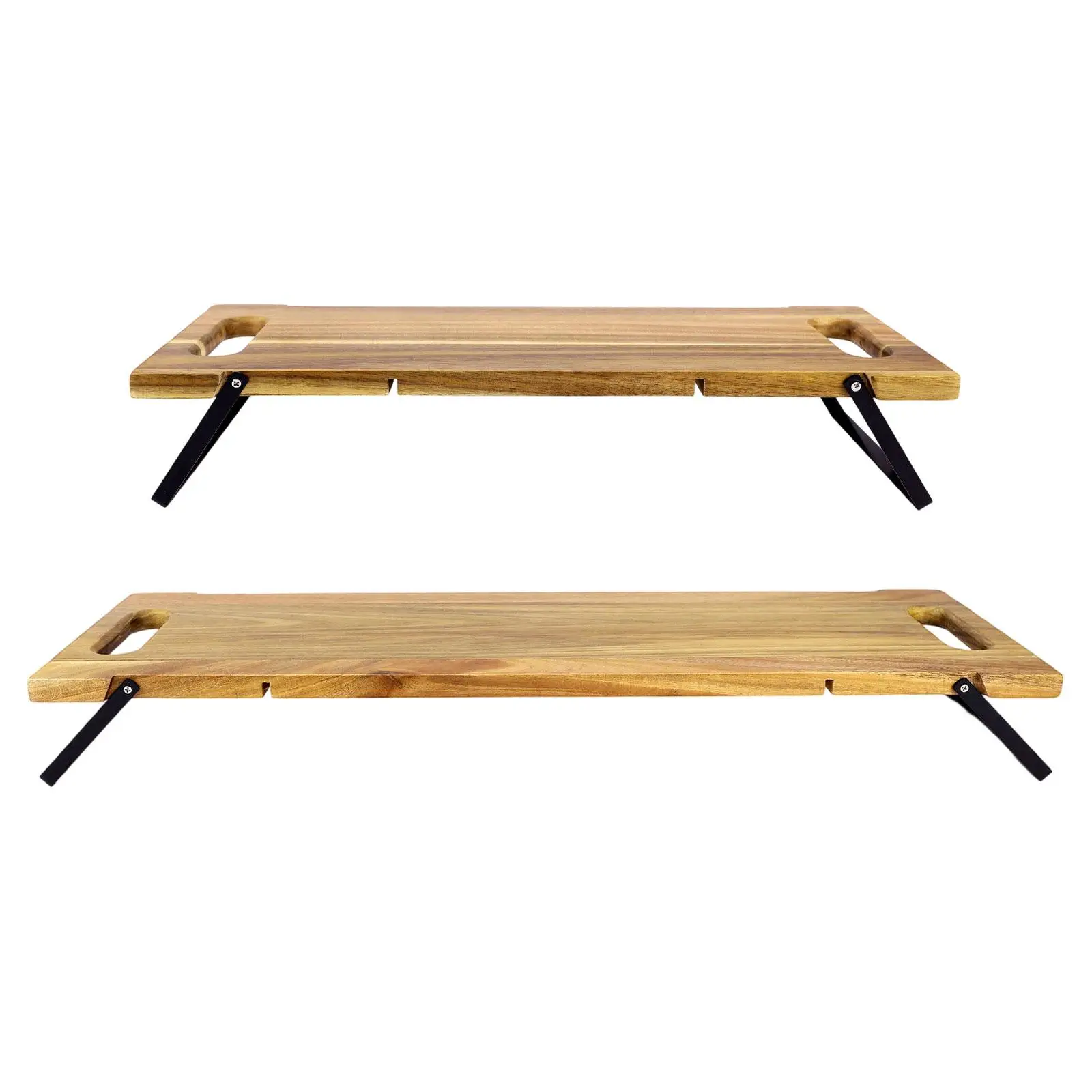 Large Charcuterie Board with Handles Serving Board Rustic Long Elegant Foldable Legs for Food Breakfast Bread Meat Steak Dining