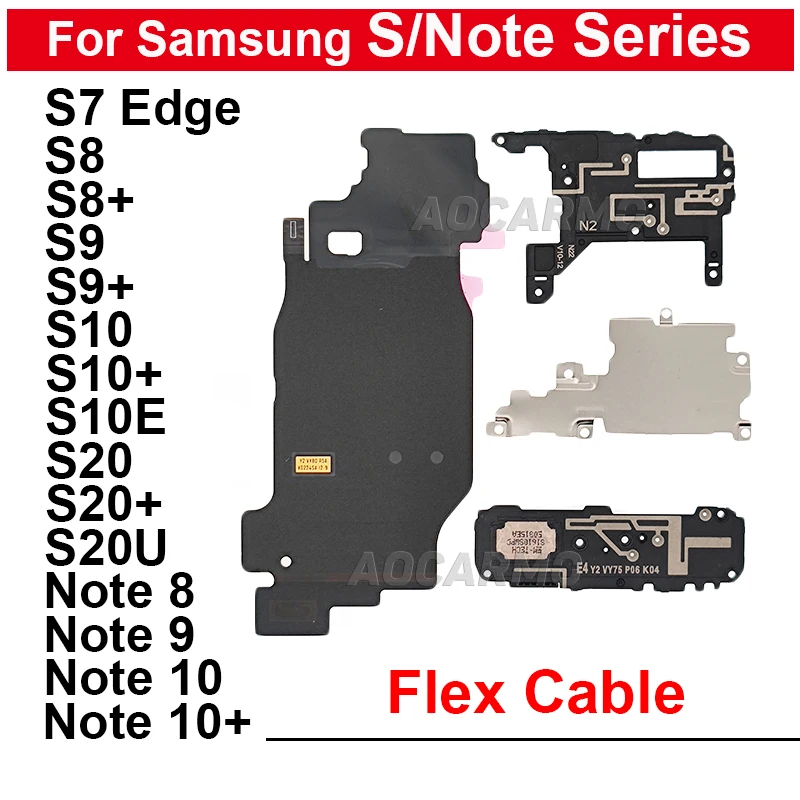 Wireless Charging Coil NFC Loudspeaker Signal Antenna Motherboard Metal Cover For Samsung Galaxy Note 8 9 10 20 Ultra Plus Note9