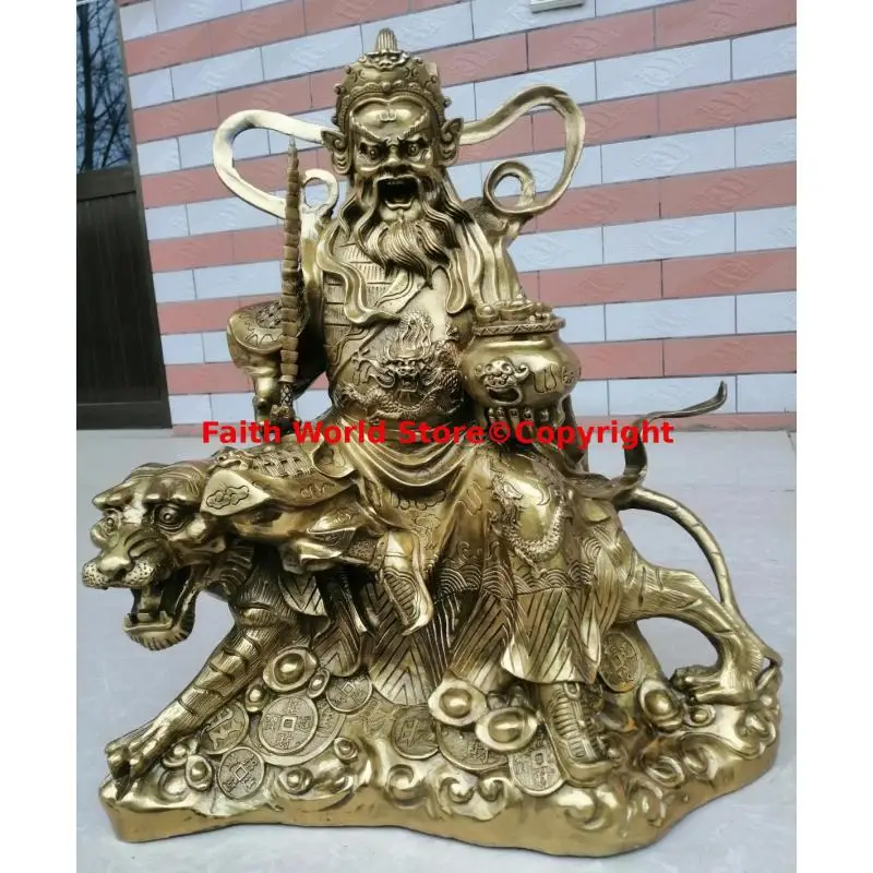 Southeast Asia Taoist Buddhism ZHAO GONG MING master figure of the Buddha god Riding tiger expel demons Ensuring safety thriving