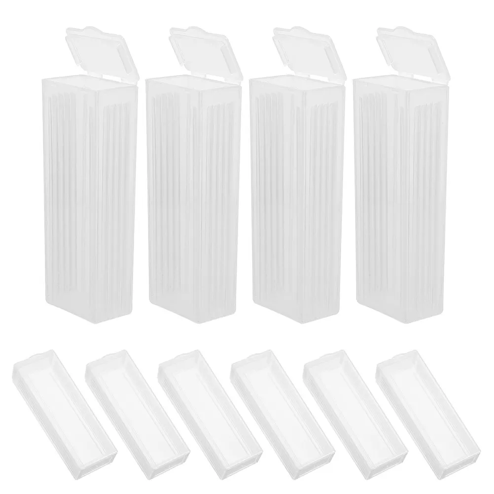 20Pcs Glass Plastic Laboratory Microscope Reusable Holder Microscope Slide Tray For School Lab Slides Storage Portable