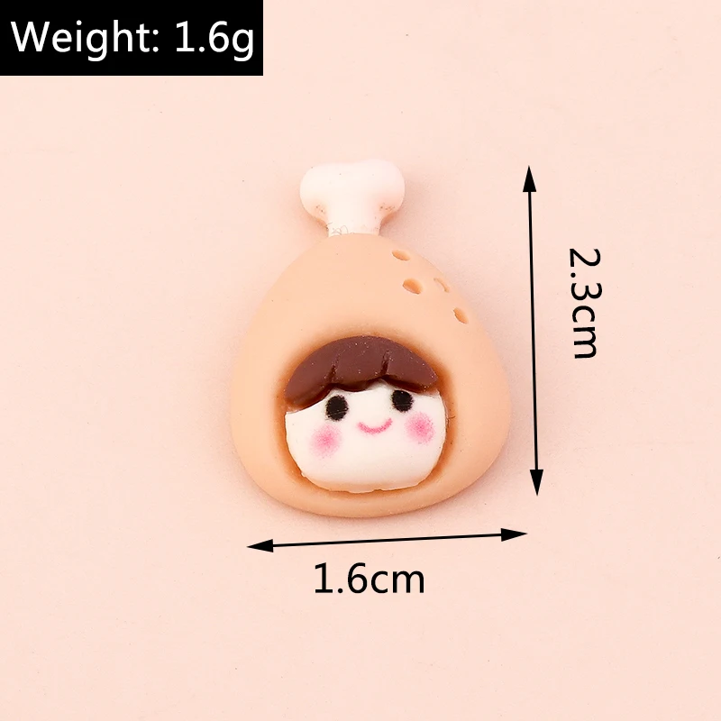 Leslie 10 Stück süße 3D Mini Lebensmittel Harz Eistüte Charms Anhänger für DIY Schmuckherstellung Zubehör Ohrring Halskette Handwerk – Detail 15