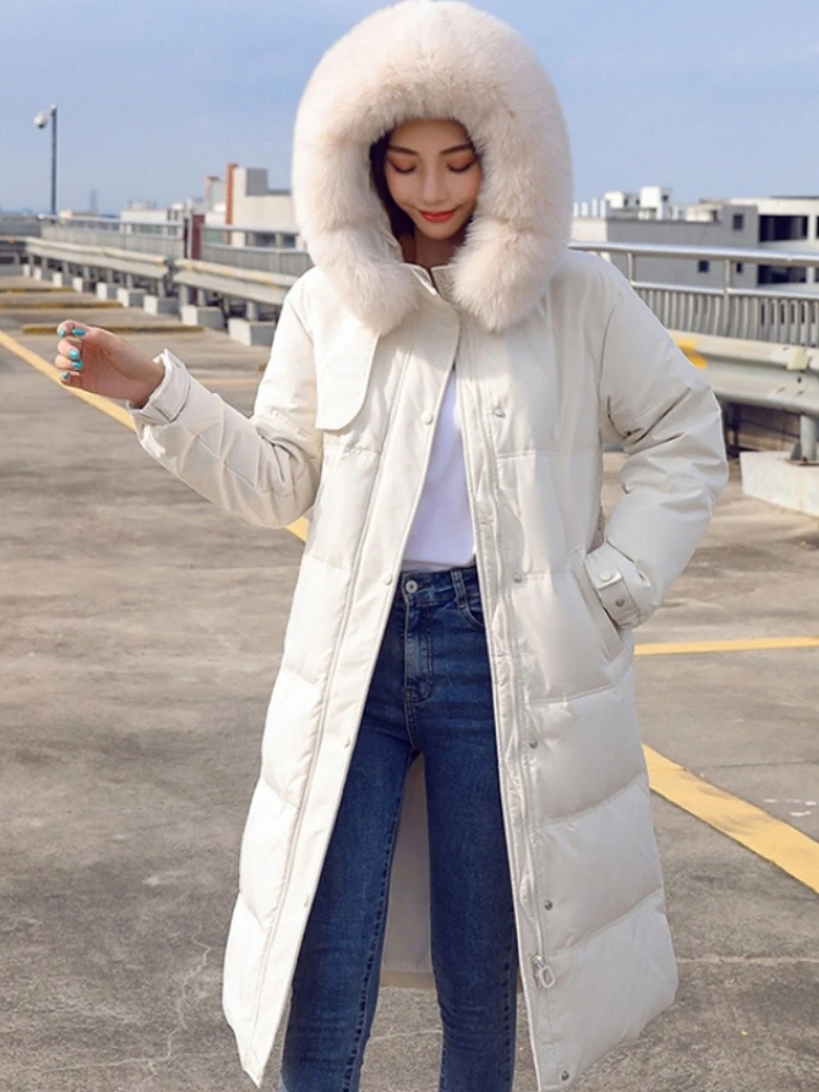 Belt Hooded Pockets Casual Cotton Thick Parkas Winter Warm Down Coats Korean Style Office Lady Clothes Autumn Jacket For Women