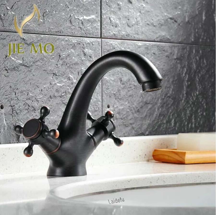 

Dual hand Bathroom basin single hole Faucet.Contemporary Hot and Cold water faucet bathroom basin sink Mixer water Tap