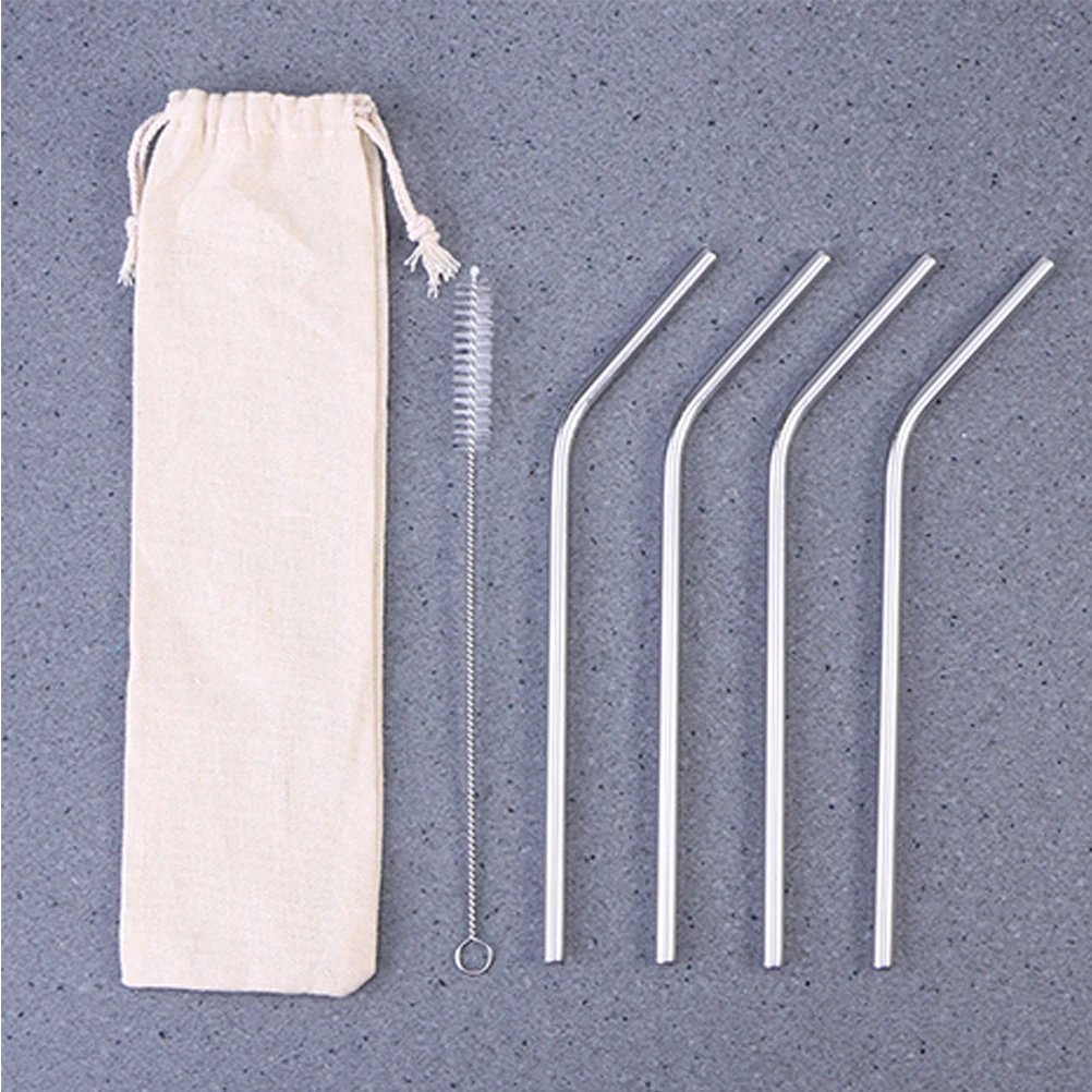 

12 PCS Straw Storage Bag Straws Reusable Coffeeware Teaware Disposable Products Wheat Beverage Drinking Utensils Straight