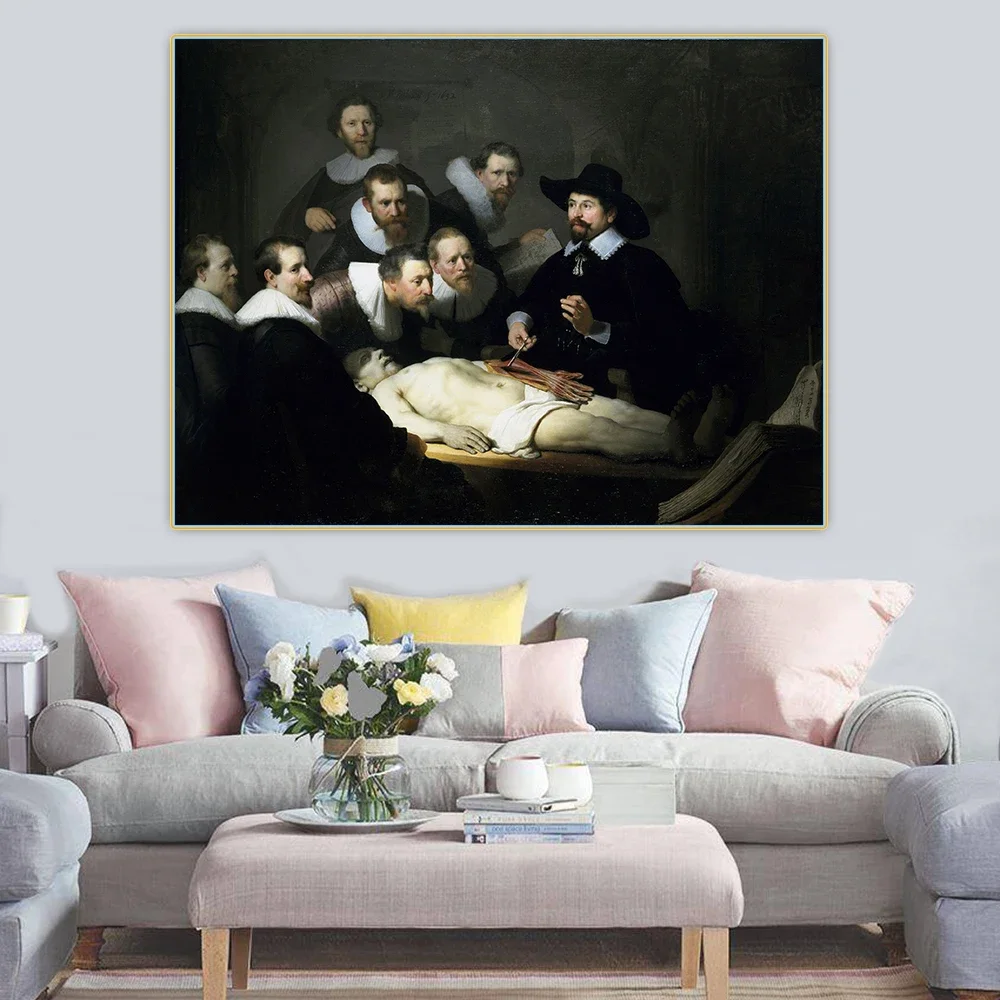 Citon《The Anatomy Lesson of Dr. Nicolaes Tulp》Rembrandt Canvas Art Oil Painting Artwork Wall Background Decor Home Decoration