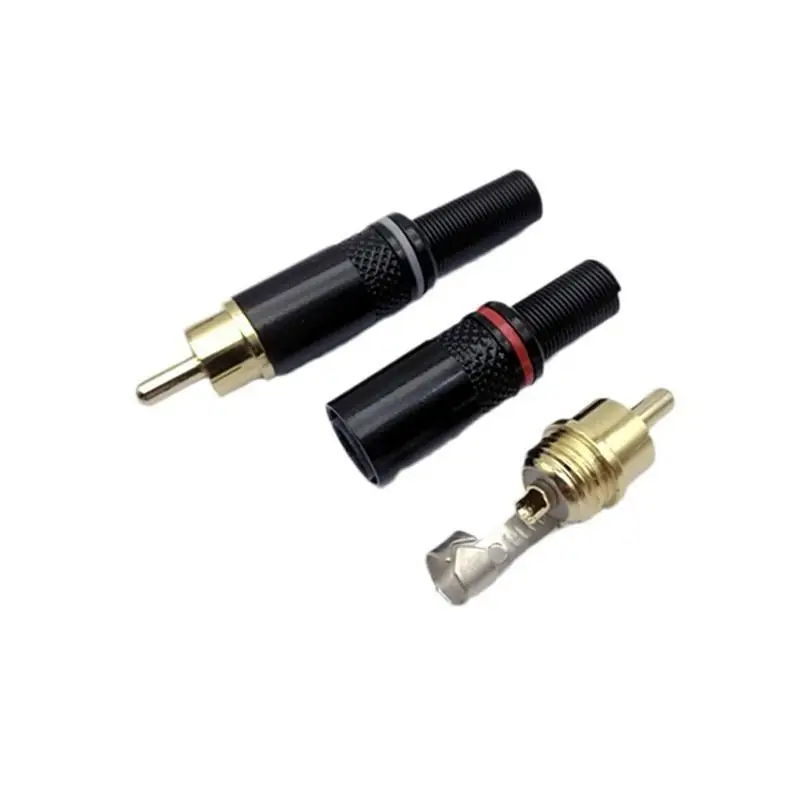 Audio Video Connector Audio Connector Plug Audio Connector Adapter Male Plug For Speaker Wire Audio/Video Receiver And Sound