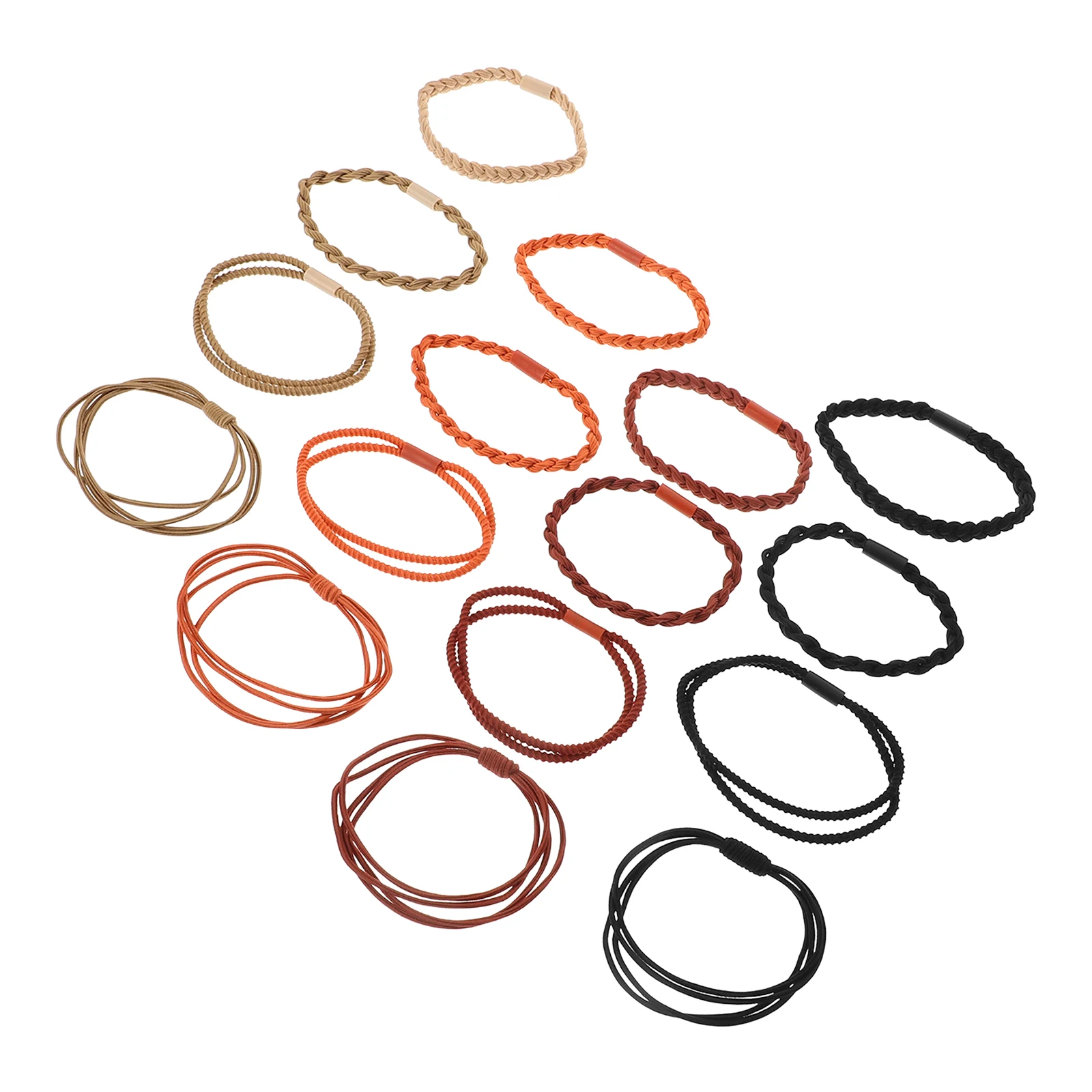 

16 Pcs Vintage Hair Accessories Thin Elastic Ties for Women Girls Nylon Hair Bands Bulk Pack Retro Style