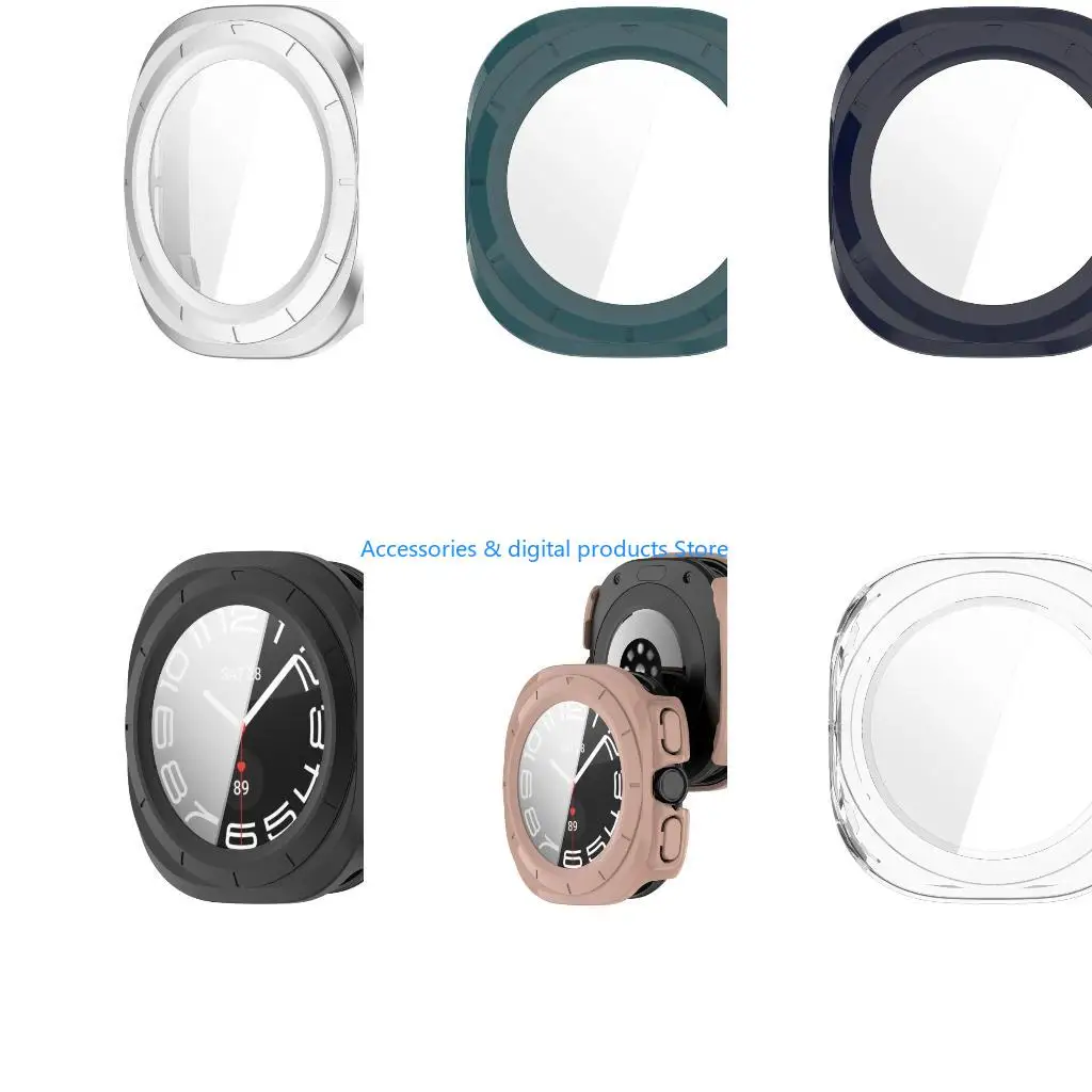 77JD Full Coverage Cover Skin for Watch 7 2025 47mm Dustproof Guard Screen Protector