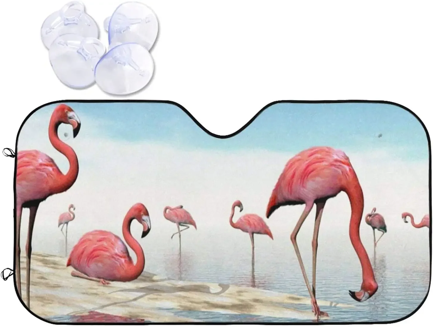 

Розовый фламинго, солнцезащитный козырек на лобовое стекло, автоматический солнцезащитный козырек для автомобиля, грузовика, внедорожника, блокирует УФ-лучи, солнцезащитный козырек 51,2x27,5 дюймов