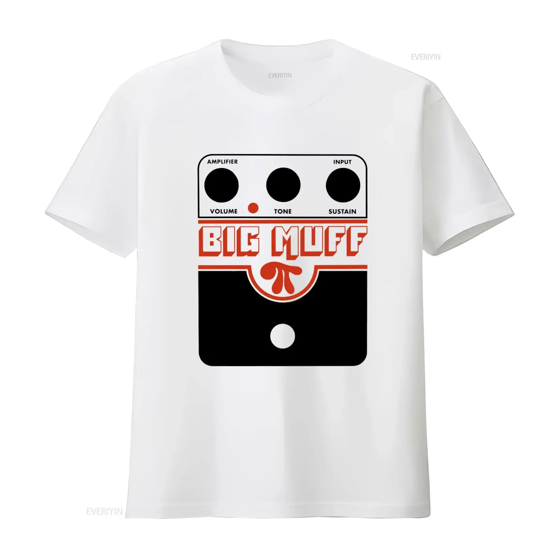 Vintage Style Big Muff Guitar Distortion Pedal Design T Shirt for Men in White Sizes S 2345XL vintage Washed homme Unisex