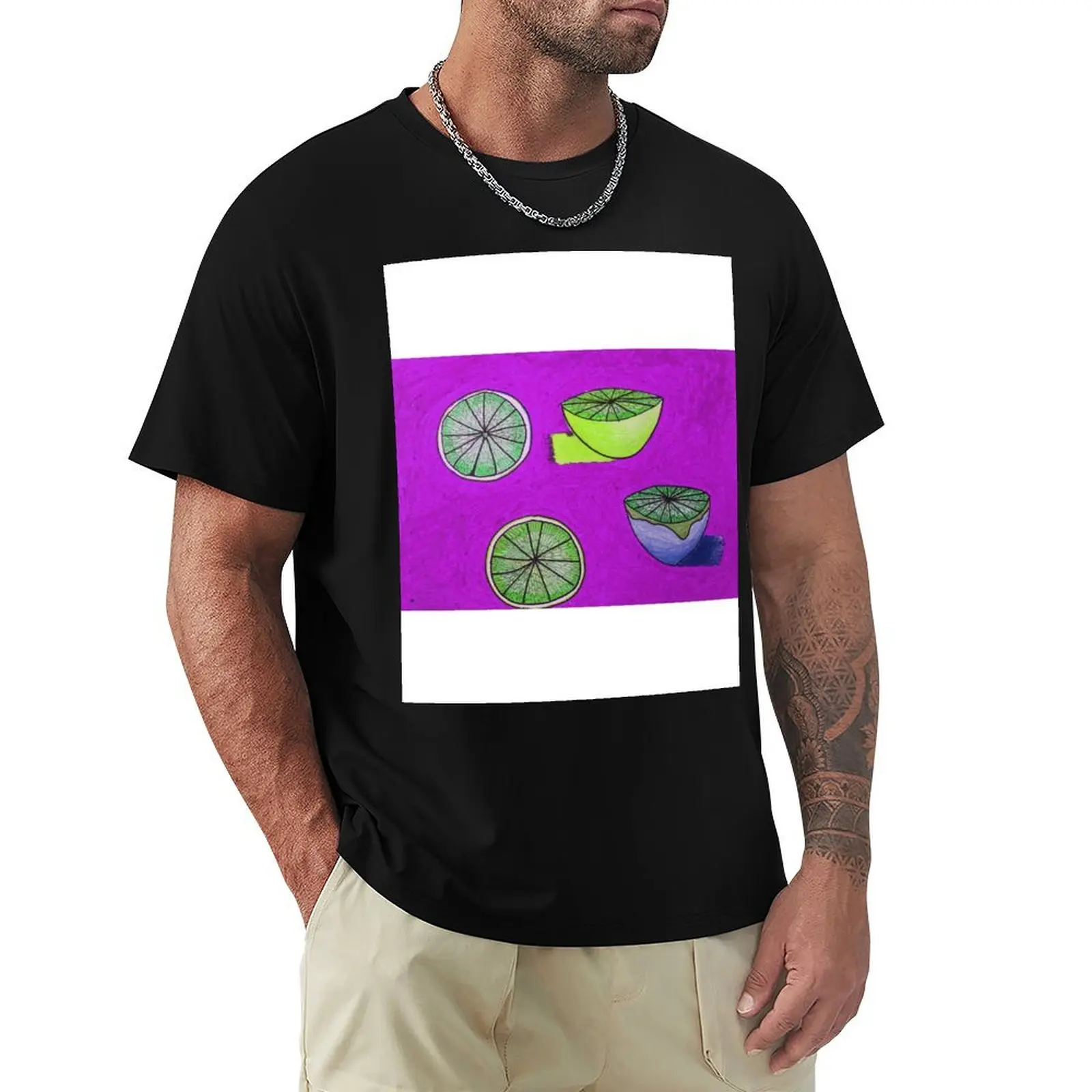 

Orange and lime purple T-Shirt boys whites kawaii clothes heavy weight t shirts for men